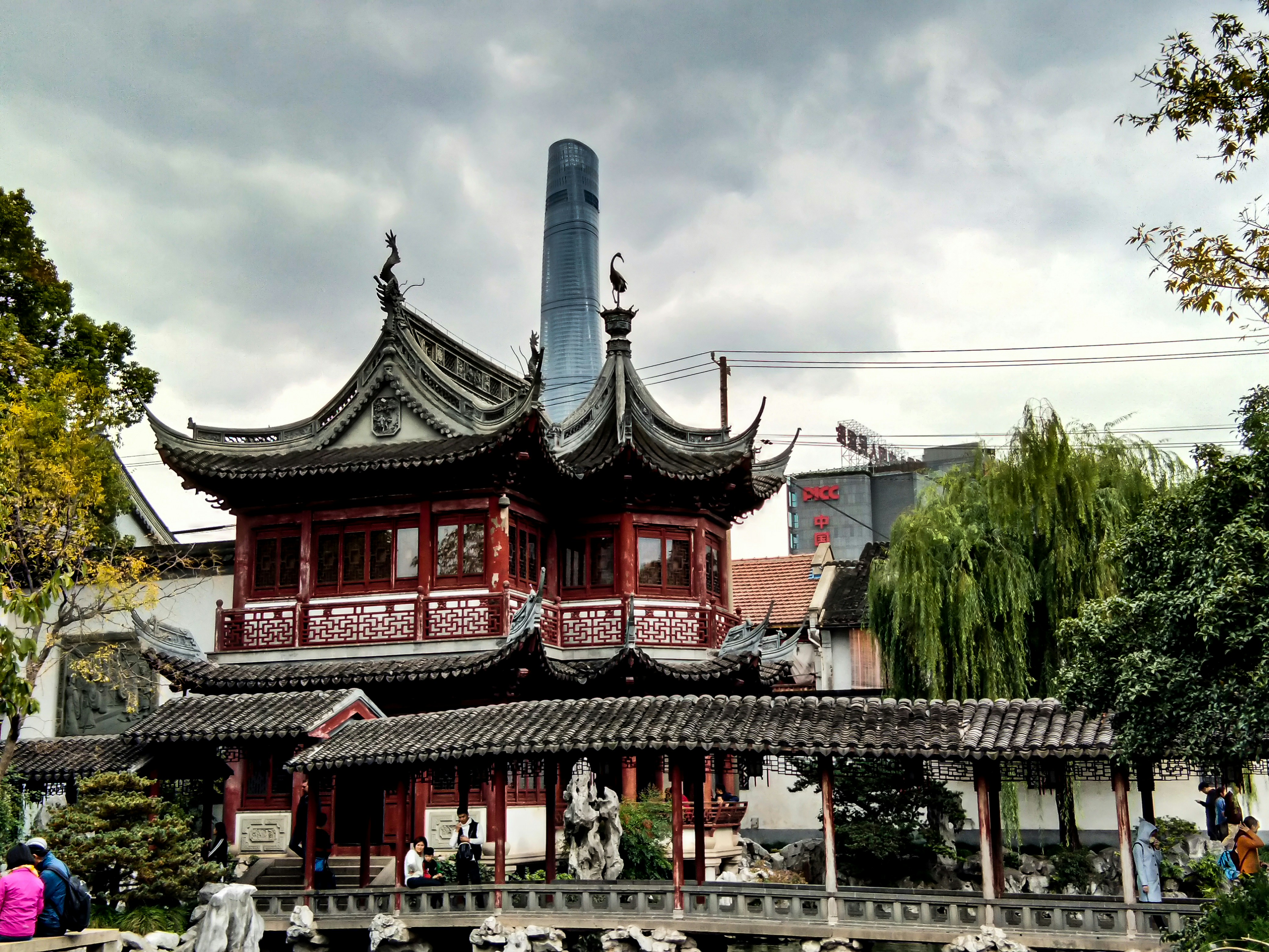 Yu Garden traditional pavilion and pond